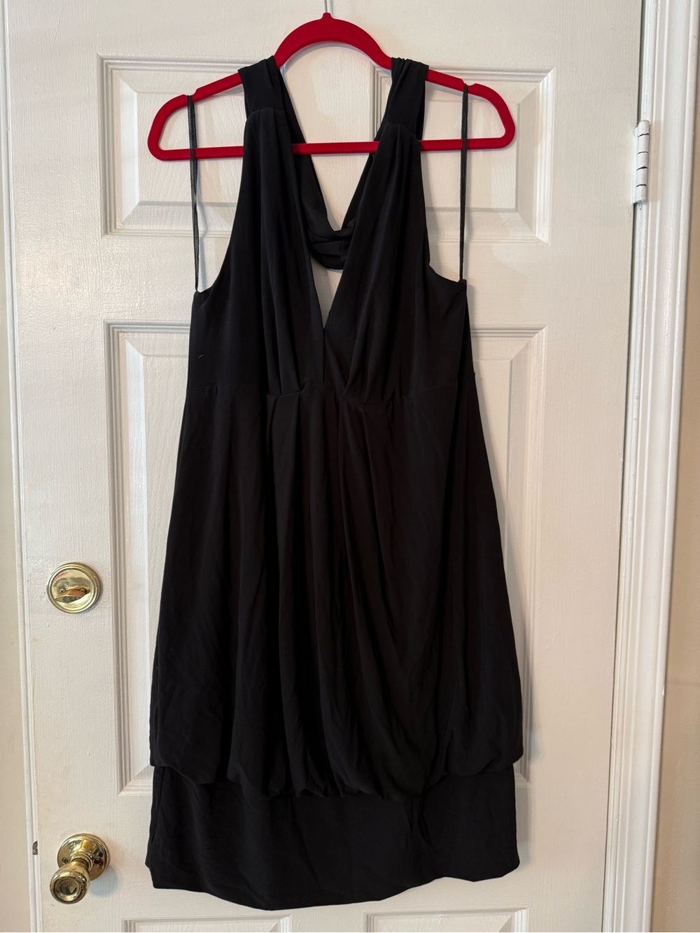 Lane Bryant Black Sleeveless V-Neck Mini Dress